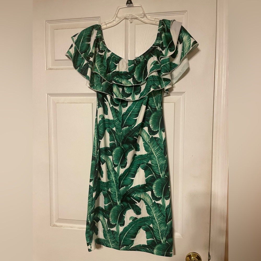 Tropical Print Fitted dress Size M